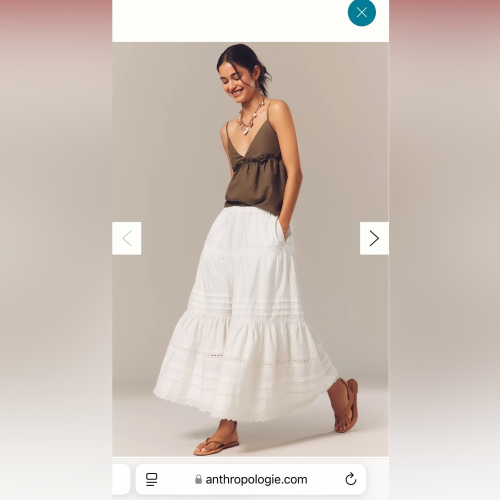 Lace Petticoat wide leg pants, size L NWT